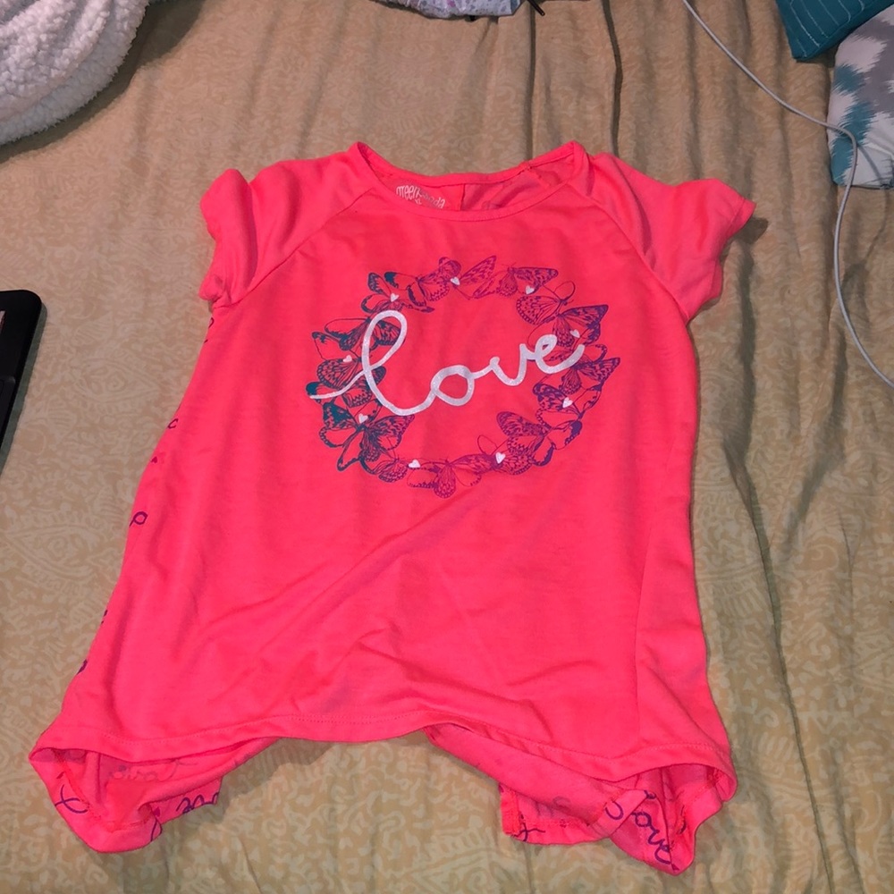 Short sleeve love hearts t shirt for kids